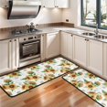thumbnail image 3 of Kitchen Rugs Sets Of 2,White Sunflower Bouquet Pattern Anti Fatigue Kitchen Mat Rugs Non Slip Washable,Decorative Kitchen Floor Mats for Kitchen,Sink,Laundry,17"x47"+17"x47", 3 of 5