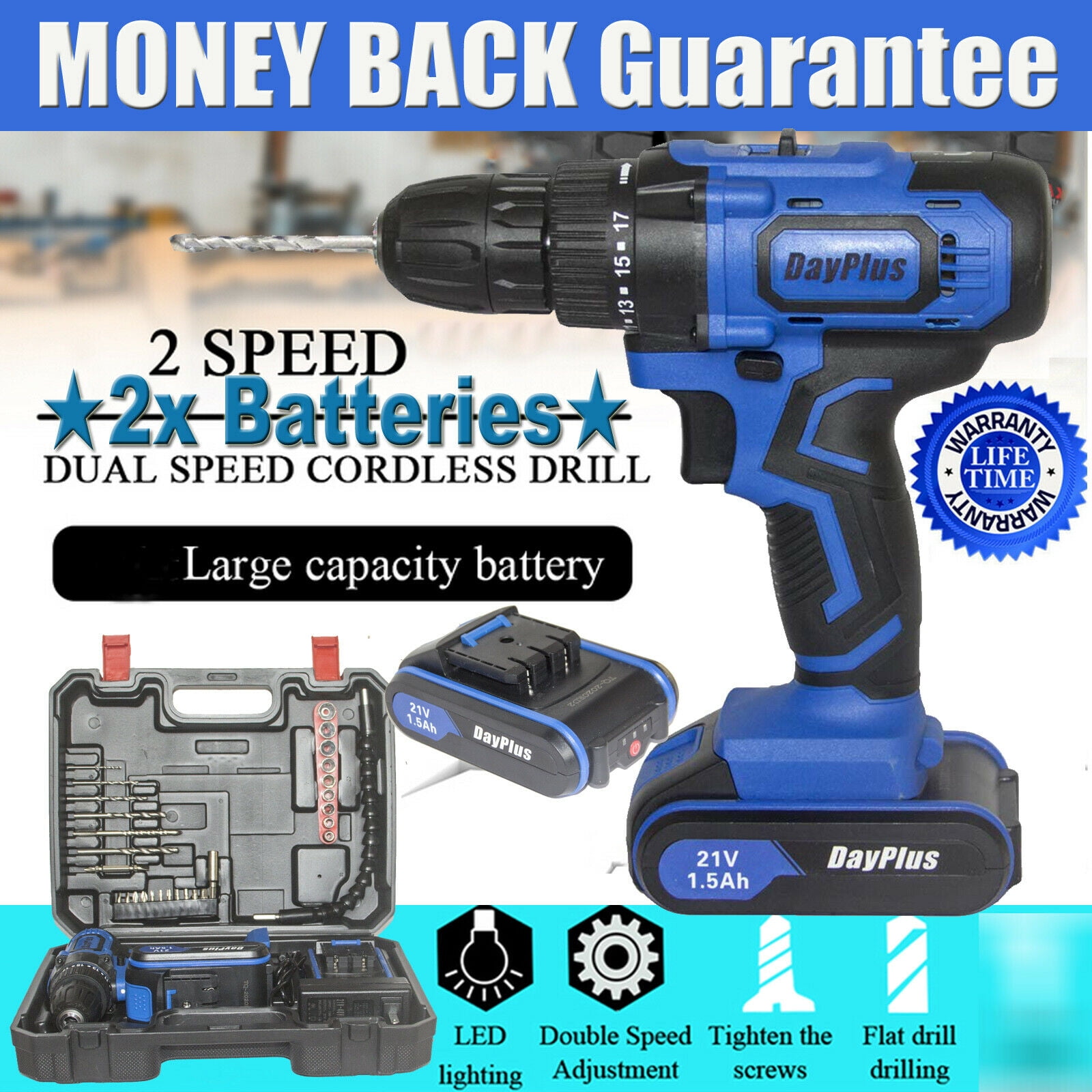 DayPlus Cordless Drill Set 