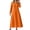 Orange#145, variant on LIIPEE Women Dresses Solid Color Loose Long Sleeve V Neck A-Line Midi Sundress Woman Comfortable Holiday Party Photoshoot Dress,Orange,Xl