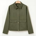 thumbnail image 7 of Karight Jackets for Women Fall Fashion Fall/Winter Lightweight Coat Button Down Cropped Shackets With Pockets, 7 of 7