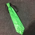 thumbnail image 2 of Sunjoy Tech LED Luminous Tie Dot Print Button Battery Powered Necktie Men Women Colorful Sequins Glowing Tie, 2 of 9