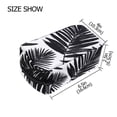 thumbnail image 3 of 6.5x2.5x4 In Printed Makeup Bag Organizer with 5 Compartments Travel Toiletry Pouch Bag Black Palm Leaf, 3 of 6