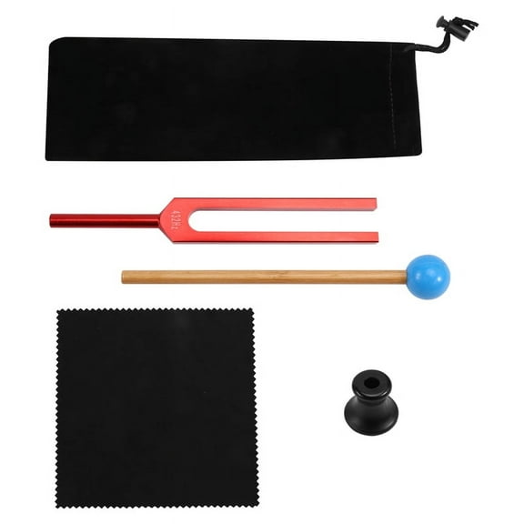 432 Hz Tuning Fork with Hammer, for Healing Sound Healing Therapy and Yoga, Aluminum Alloy Tuning Fork Red