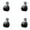 Corner Mount - No Brake - Set of 4, variant on 2 Inch Nylon Twin Wheel Caster with Brake and Corner Mount Bracket Set of 4 SCC