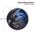 thumbnail image 2 of Yiaed Black And Blue Lightning Dragon Print Leather Coasters for Drinks - Cup Coasters Coffee Table Kitchen Table Bar, Home & Office Gifts Handmade Drink Coasters-Round Shape, 2 of 6