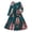 Multi-color, variant on JLFKNG Toddler Girls Dresses Breathable Floral Printed Dress With Large Swing Long Sleeve Crew Neck Soft Cotton Loose Fit High Waist Daily Wear
