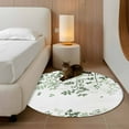 thumbnail image 2 of Round Rugs 3Ft, Sage Green Leaves Round Area Rug Washable Indoor Throw Carpet, Summer Botanical Small Non Slip Circle Rug for Bedroom Living Room Home Decor Aesthetic, 2 of 8