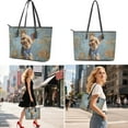 thumbnail image 2 of ZUXONGSY Yorkshire Terrier Daisy Flower Print Handbag with Lightweight Cosmetic Bags Wallet for Women PU Leather Top Handle Satchel Set with Multifunctional Makeup Pouch Card Holder, 2 of 4