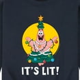 thumbnail image 3 of SpongeBob SquarePants - Patrick It's Lit - Men's Crew Neck Fleece Pullover, 3 of 6