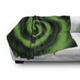 thumbnail image 3 of Spires Soft Flannel Fleece Throw Blanket, Digitally Generated Swirling Decreasing with Vibrating Colors Print, Cozy Plush for Indoor and Outdoor Use, 60" x 80", Green, by Ambesonne, 3 of 6