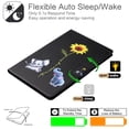thumbnail image 4 of Slim Fit Case for Amazon Kindle Fire HD 10.1" 11th Gen(2021), Fire HD 10 Plus Cover, Allytech PU Leather Shock-Absorption Adjustable Stand Auto Wake Sleep Smart Case and Cover, Sunflower Elephants, 4 of 7