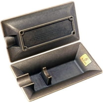 XIFEI fashion vintage cigar ashtray bronze color household cigar ashtrays single slot design (bronze)