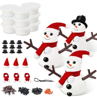 Herrnalise 13Pcs Build a Snowman Kit Snowman Crafts for Kids,Snowman DIY  Kit,Christmas Stocking Stuffers for Kids,Christmas Crafts Xmas Gift 