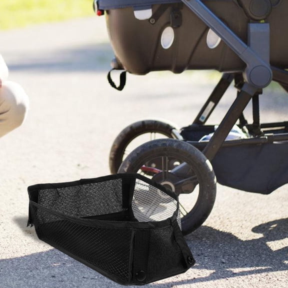 HONMEET Stroller Bottom Storage Bag Stroller Pouch for Outdoor Use Black 1Pack