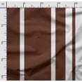 thumbnail image 2 of Soimoi Stripes Printed, Poly Canvas Fabric, Decor Sewing Fabric by The Yard 56 Inch Wide,Decorative Fabric for Curtains Tote Bags, Brown, 2 of 5