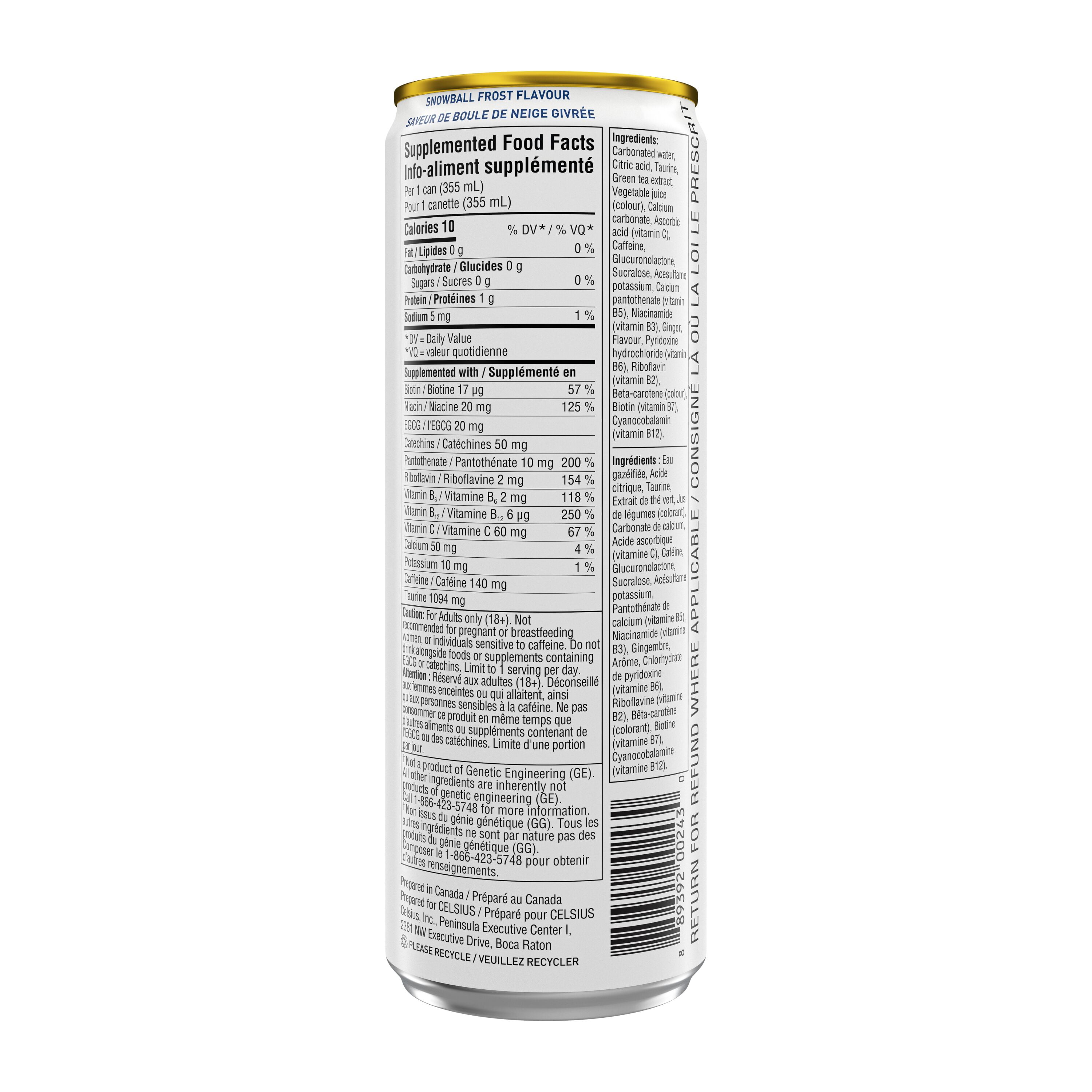 Celsius Spritz Vibe Energy drink 355 ml Can