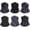 Black, variant on 6-Pack Balaclava Mask for Men & Women - UV Protection Gaiter, Multi-Use Cycling Mask & Breathable Headband