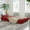 thumbnail image 2 of Jaxx Alon Daybed - Fold-Out Sleeper Chaise with Premium Memory Foam Queen-Size Mattress - Made in the USA - Berry Red, 2 of 4