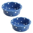 thumbnail image 1 of Qeeadeea Small Round Baking Dish Set Of 2, Colorful Ceramic Pie Pan, Round Ceramic Pie Plate-blue-15cmx15cmx5cm, 400ml, 1 of 7