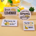thumbnail image 4 of IUAMXWU Lemon Themed Tiered Tray Decor Set Rustic Farmhouse Wooden Ornaments Summer Yellow Lemon Desktop Decorations for Home Kitchen Table Shelf Living Room Tiered Tray Decor Farmhouse Style, 4 of 6