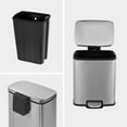thumbnail image 2 of Innovaze 1.3 Gallon Trash Can, Step-on Bathroom and Office Trash Can, Stainless Steel, 2 of 10