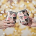 thumbnail image 2 of 12oz Stemless Wine Tumblers Rottweiler and Pioneer Flower Vacuum Insulated Stainless Steel Travel Tumbler Cups Mug with Lid and Straw for Champaign,Cocktail,Beer with Cleaning Brush, 2 of 5