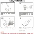 thumbnail image 4 of Paquete de 2 ganchos para toallas para baños, ganchos de baño de oro cepillado para toallas, ganchos para batas y toallas, 4 of 5