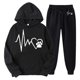thumbnail image 1 of Gibobby Conjunto de Pantalones para Mujer Conjunto de sudadera con capucha y pantalón de jogging para mujer, traje deportivo de 2 piezas(Negro,G), 1 of 2