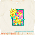 thumbnail image 4 of Inktastic Daffodils 90's Retro Colors Illustration Girls Toddler Dress, 4 of 5