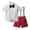 Red, variant on Toddler Boys Outfits Short Sleeve Shirt Tops Shorts Sets With Tie Gentleman Suit Activewear Set,2-Piece,Size 18 Months-24 Months