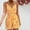Yellow, variant on Leesechin Striped Suspender V-neck Waist Fitting Drawstring Waist Fitting Juniors Jumpsuit