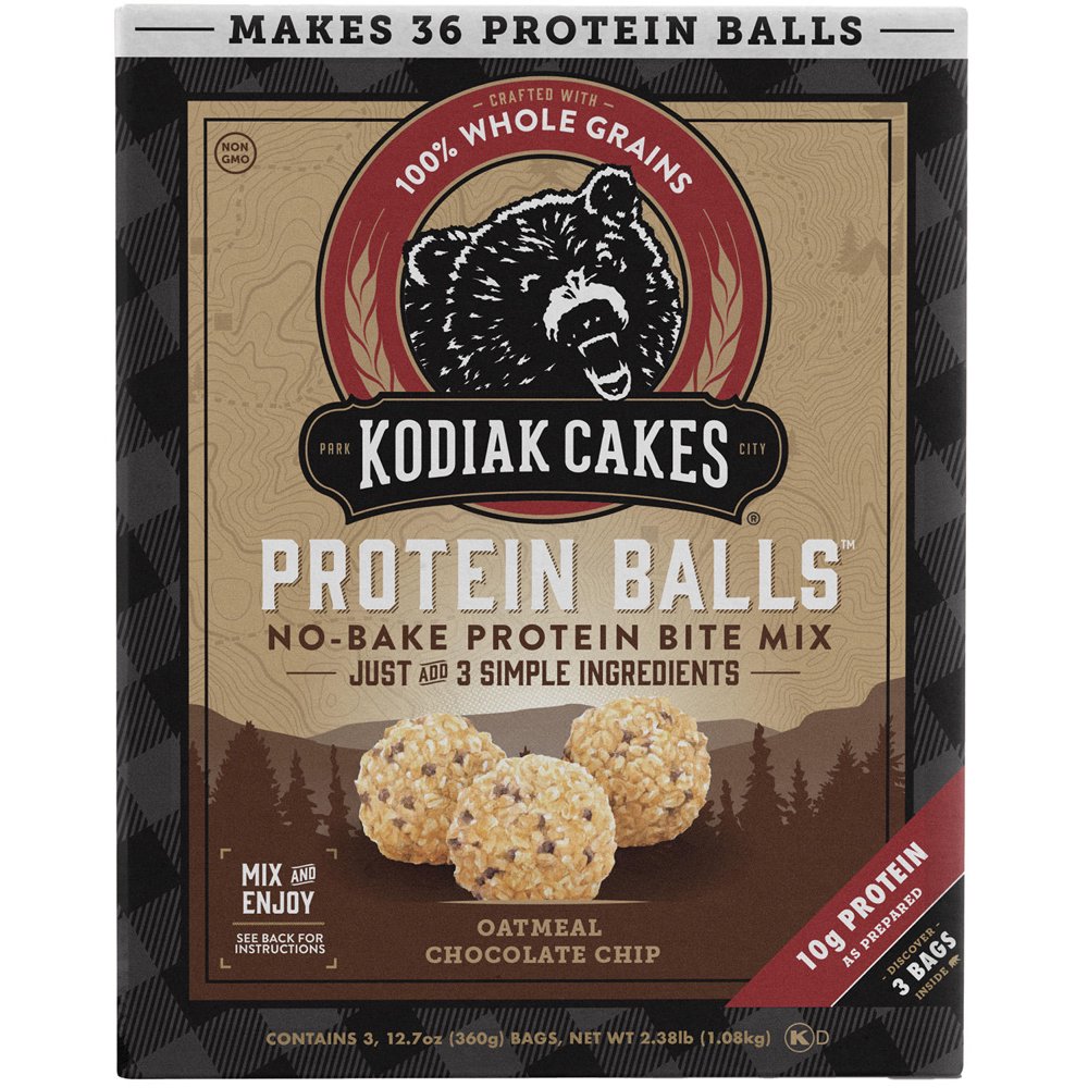 Kodiak Cakes Protein Balls, Oatmeal Chocolate Chip, 12.7 Ounce (3 Pack