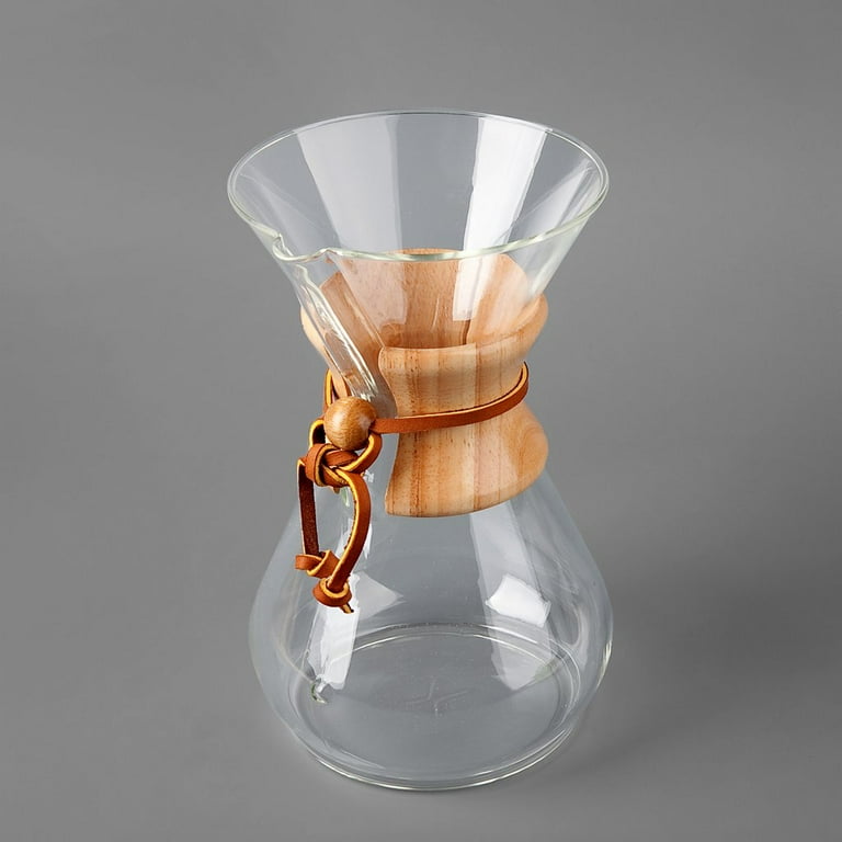 Chemex limited edition handblown 8-cup coffeemaker + caddy, lid