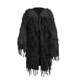 thumbnail image 4 of HAPIMO Women's Knitted Tassels Cardigan Solid Color Open Front Long Sleeve Spring Elegant Casual Party Trendy Black L, 4 of 5