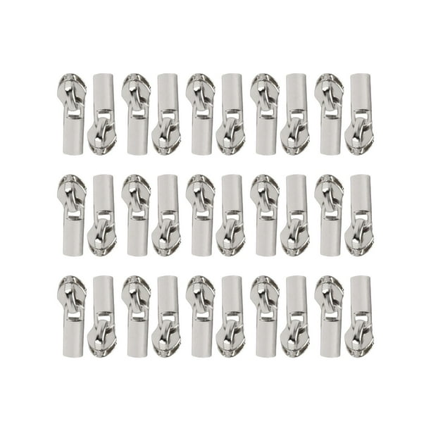 30 Uds deslizadores de cremallera deslizadores de cremallera Metal a granel resistente n. degree 3 de reparación de cremallera reemplazo para equipaje Argén Gloria Deslizadores de cremallera