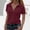 Wine, variant on pstuiky Women Shirts Casual Short Sleeve Solid Color Womens Blouses Breathable Loose Fit V-Neck Fashion Clothing Work Blouses for Women