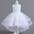 thumbnail image 4 of Girls Dresses Size 10-12 Blue Toddler Baby Girl Casual Dresses Summer Sundress Ruffle Button Down Solid Girl's Boho Dress Spring Outfits, 4 of 8
