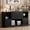 Black, variant on Laisnet 8 Cube Storage Organizer, Open Display Storage Bookcase with Sliding Doors for Living Room Office, White