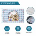 thumbnail image 6 of Easter Bunny Placemats Set of 8, Spring Easter Eggs Chick Floral Blue Check Placemats for Dining Table, Place Mats for Kitchen Tabletop, Waterproof Wipeable Dining Table Mats Set, 6 of 9
