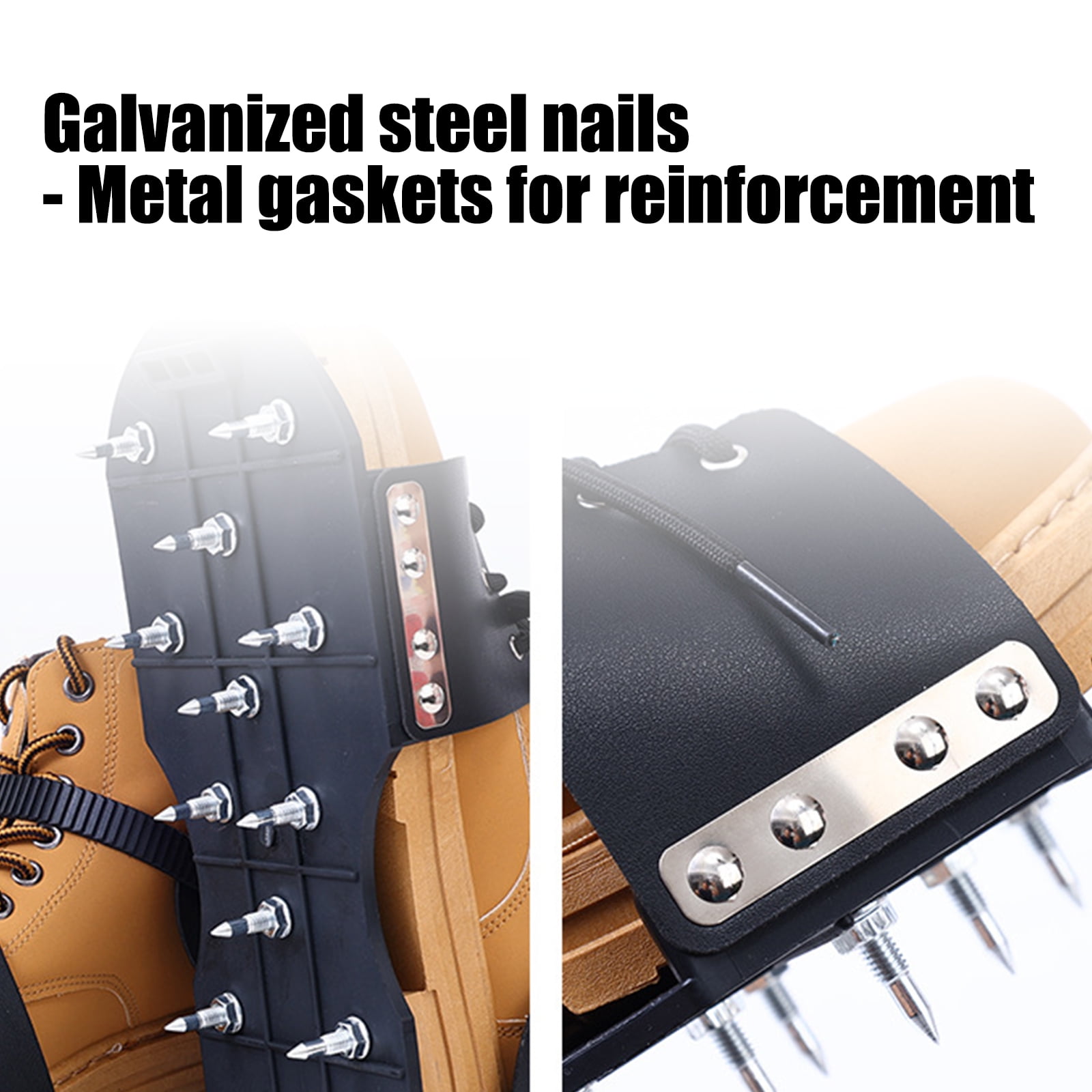 2 in 1 Nylon Aerator Shoes Aerating Footwear For Lawns Care And Epoxy Floor Projects 13 Spikes Penetrate Hard Soil