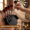thumbnail image 4 of Threns Wooden Dart Holder for Wall Mount, Holds 9 Fully Assembled Steel or Soft Tip Darts, Heavy Duty Arrows Holders for Dartboard Game Room Bar, 4 of 11