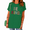 Green, variant on UNISHE Women's Inspirational Words Graphic Short Sleeve T-Shirts Blue Casual Everyday Tops