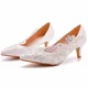 thumbnail image 2 of zapatos de tacón alto a la moda para boda, zapatos blancos para novia, zapatos de tacón con correa en el tobillo para mujer, zapatos de fiesta de encaje con diamantes de imitación para baile para muje, 2 of 5