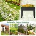 thumbnail image 4 of Amijoy Raised Garden Bed w/ Metal Legs, Low Height Elevated Gardening Container w/ Drainage Hole For Vegetables, Indoor Outdoor Planting Box, 4 of 7