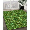 thumbnail image 3 of Ahgly Company Machine Washable Indoor Round Transitional Army Green Area Rugs, 7' Round, 3 of 7
