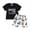 Black, variant on Musuos Baby Boy Summer 2 Piece Outfits 6 12 18 24M 3T Round Neck Short Sleeve Letter Print Tops + Elastic Waist Shorts Infant Toddler Set