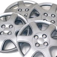 thumbnail image 2 of TuningPros WSC3-888S14 Set of 4  Metallic Silver Hubcaps 14" - Hub Caps Wheel Skin Cover 14 inches 4 Pcs Set, 2 of 5
