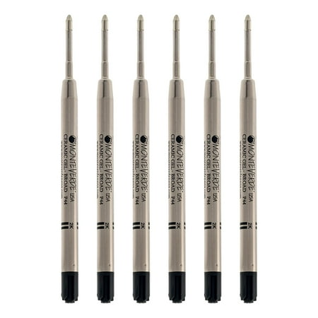 UPC: 0080333907108 | Monteverde Monteverde Ballpoint Pen Refill Broad Point Black Ink 6 Pack (P443BK)