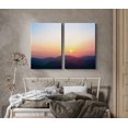 thumbnail image 2 of PixonSign Canvas Print Wall Art Sun Shines On Mountain Silhouette Nature Wilderness Photography Realism Contemporary Landscape Colorful Multicolor Ultra for Living Room, Bedroom, Office - 16"x24"x2, 2 of 5