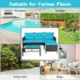 thumbnail image 4 of Patiojoy 3-Piece Outdoor Rattan Wicker Sectional Sofa Set Patio Conversation Sofa Set, 4 of 8